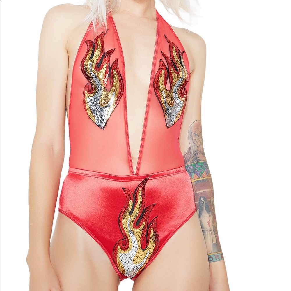ISO ISO dolls Kill fire starter bodysuit